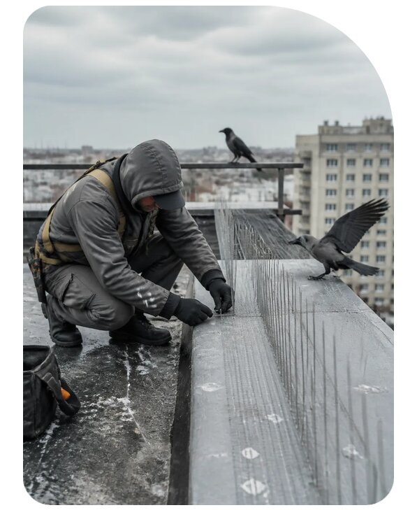 Защита от ворон под ключ в Лесосибирске по цене от 5208 р. | Сенат-Лсс
